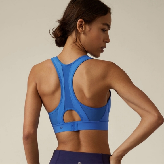 Athleta Hustle ll Bra Blue Medium Impact 36B/C - Picture 2 of 7